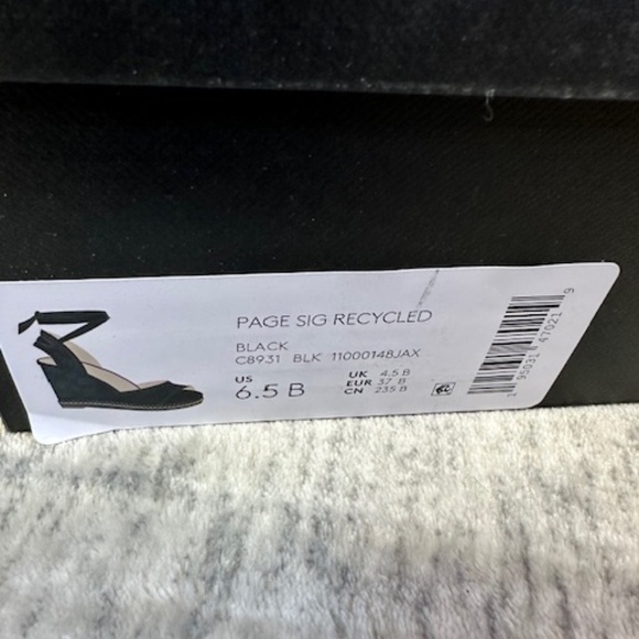 Coach Page Wedge In Recycled Signature Jacquard Size 6.5 - Picture 3 of 9